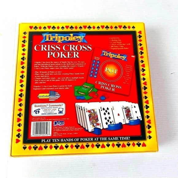 Tripoley Criss Cross Poker Game 8+ - Picture 2 of 5